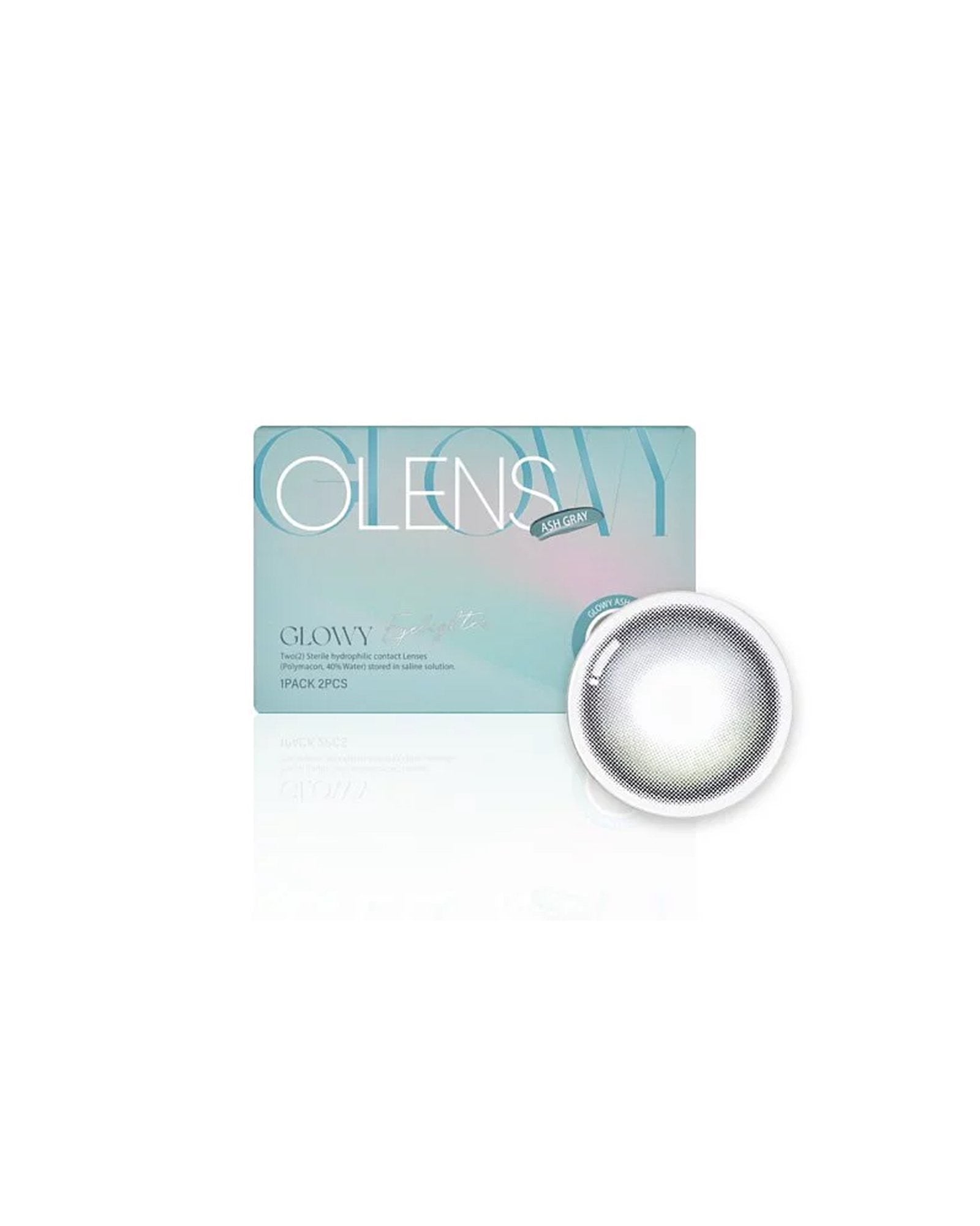 OLENS Eyelighter Glowy Ash Gray (1 Month, 2 lens/box) - OLENS - lenscottage