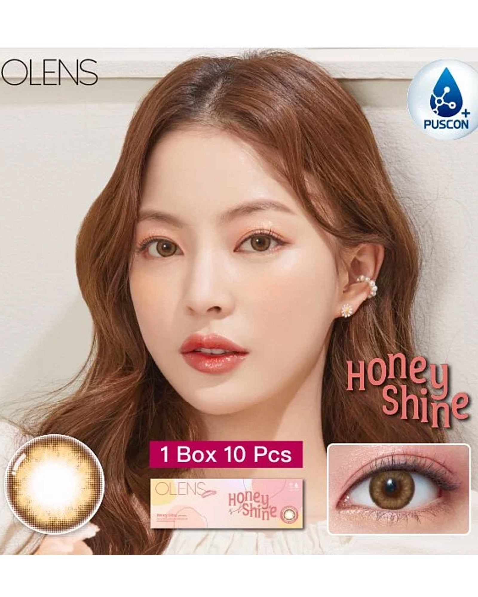 OLENS Honey Shine Brown (1 Day, 10 lens/box) - OLENS - lenscottage