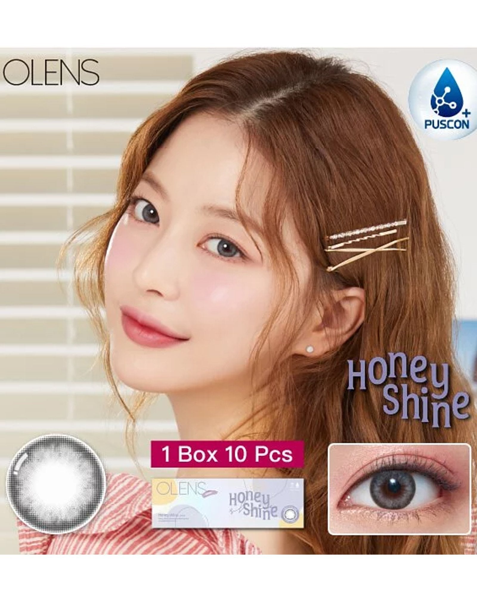 OLENS Honey Shine Gray (1 Day, 10 lens/box) - OLENS - lenscottage