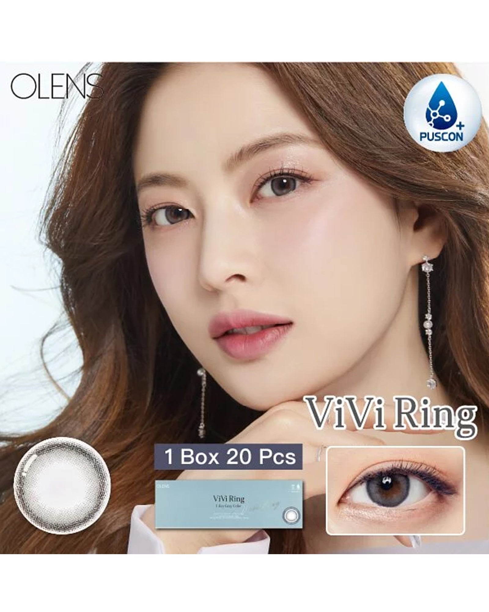 OLENS ViVi Ring Gray (1 Day, 20 lens/box) - OLENS - lenscottage