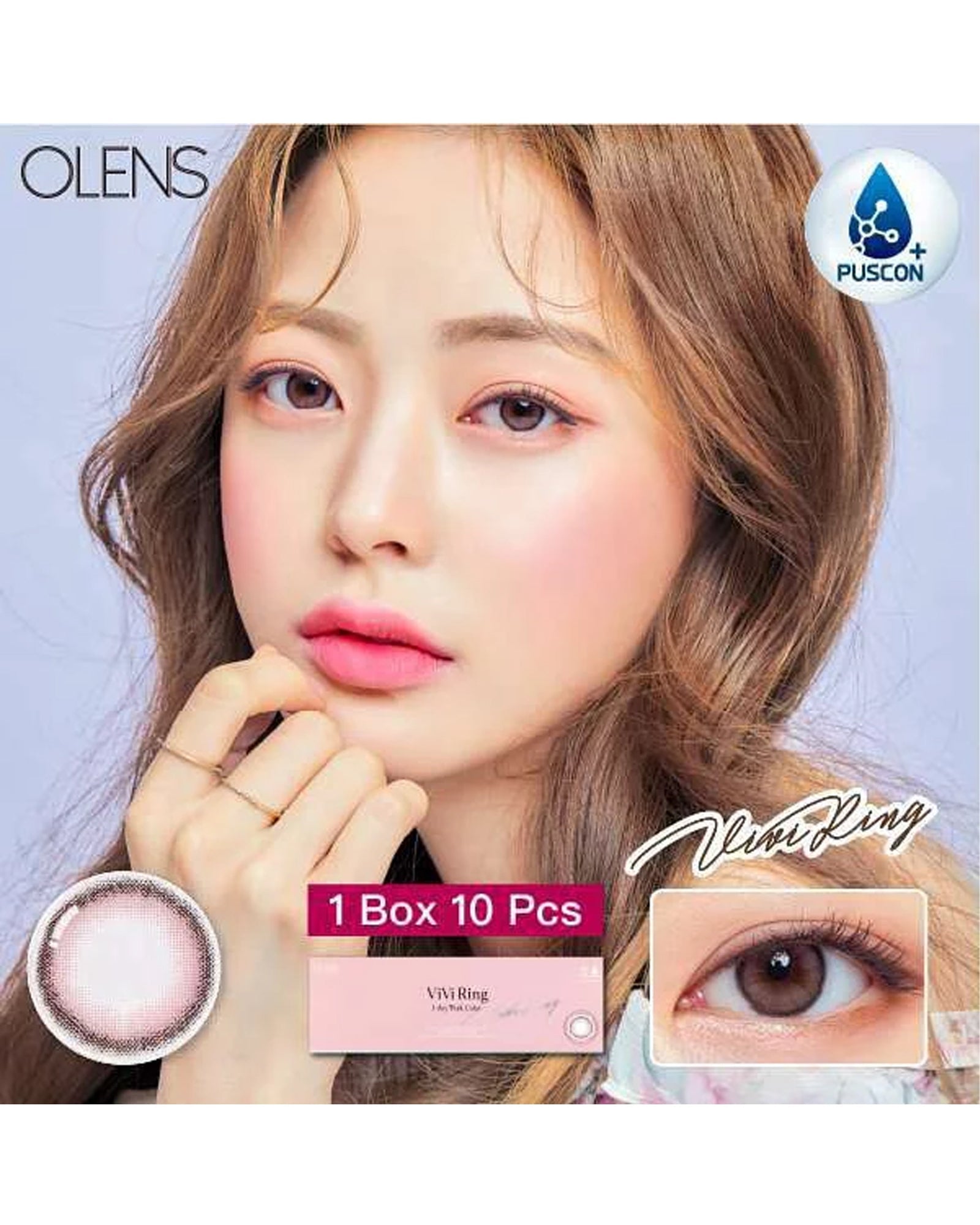 OLENS ViVi Ring Pink (1 Day, 10 lens/box) - OLENS - lenscottage